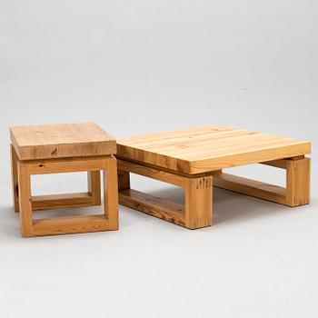 MARKE NISKALA-LUOSTARINEN, lamppupöytä ja jakkara, 1980-luku.