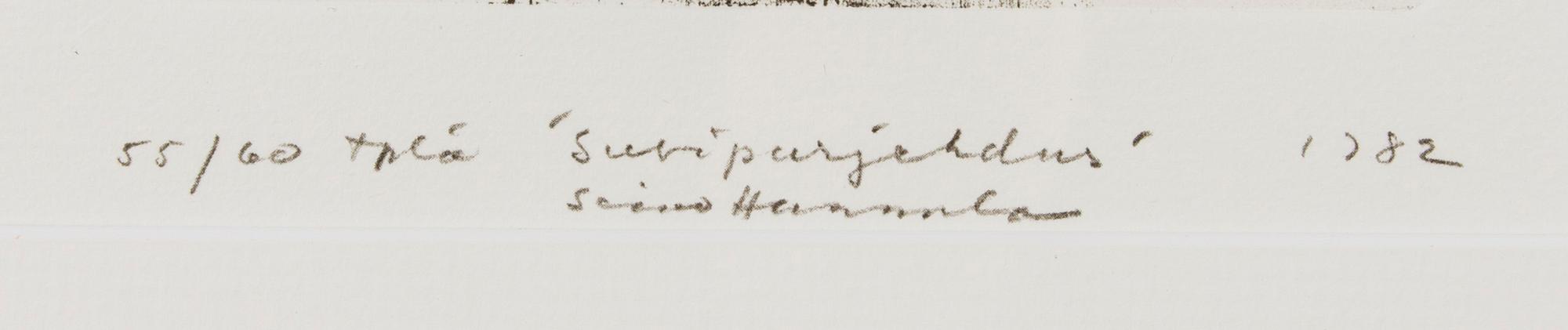 SIMO HANNULA, 2 st, etsningar, signerade, daterade och numrerade.