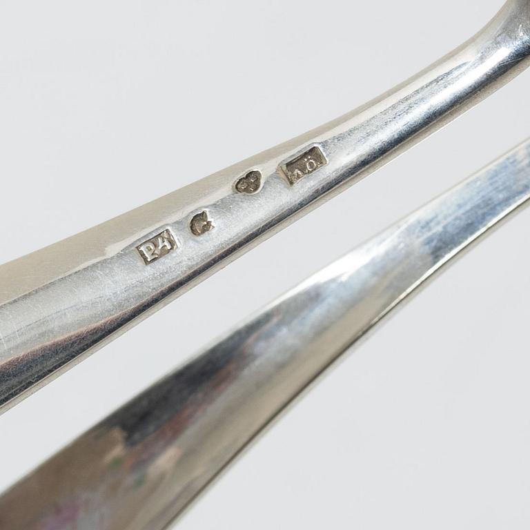A Swedish silver sugar box, mark of Petter Adolf Sjöberg, Stockholm 1818.