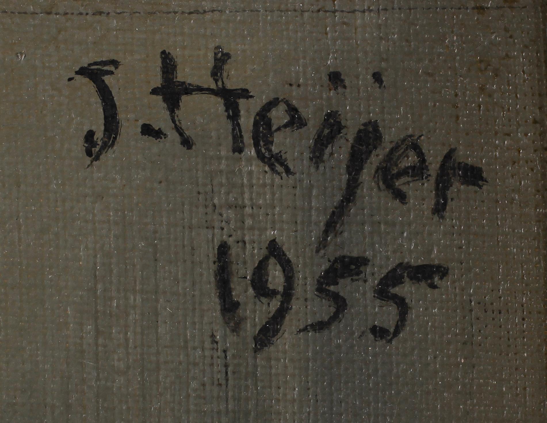 OKÄND KONSTNÄR, olja på duk, signerad J Heijer och daterad 1955.