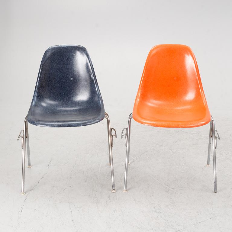 Charles & Ray Eames, stolar, 3+3 st, "DSSN", för Herman Miller, inköpta på Nordiska Kompaniet, 1950-/60-tal.