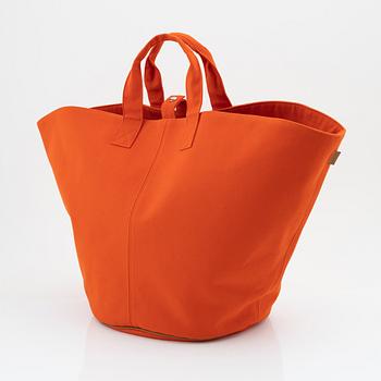 Hermès, a orange cotton 'Panier de Plage GM' Tote.