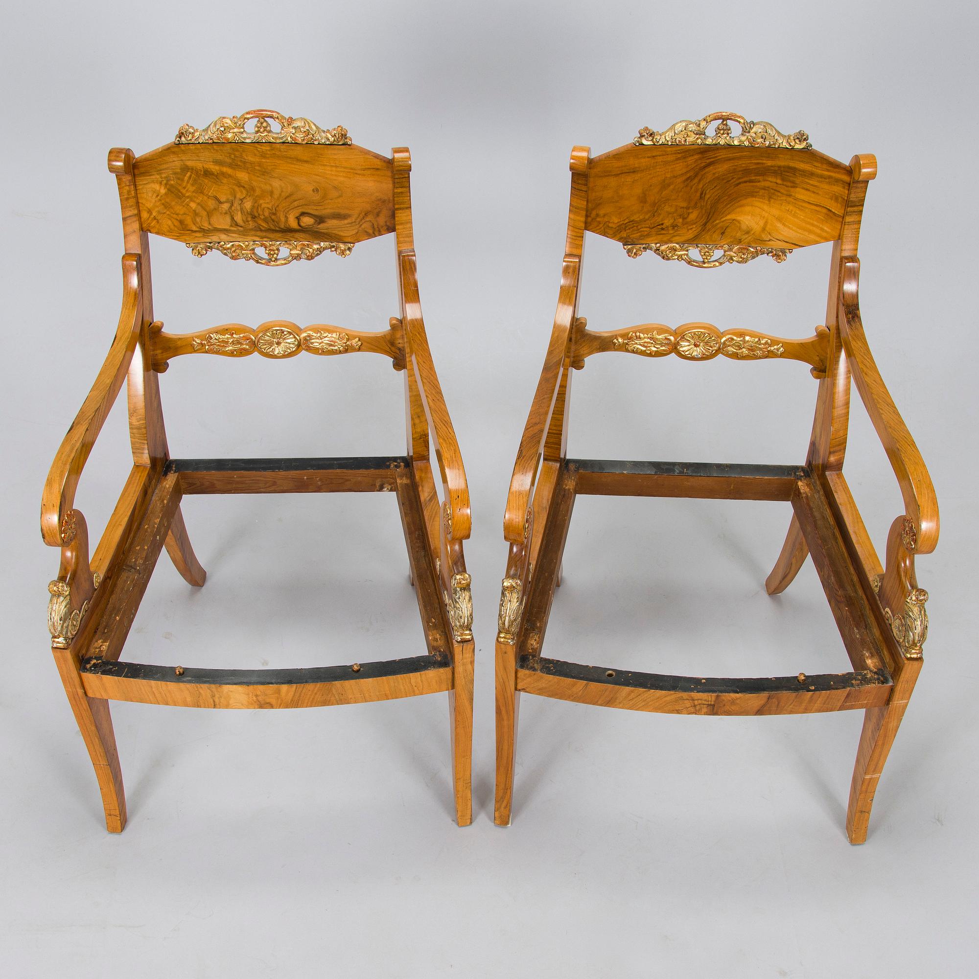 A pair of Baltic Empire armchairs from first half of the 19th century.