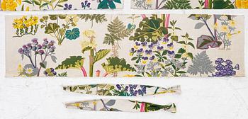 Gocken Jobs, Curtain panels, a pair, "Rhubarb", Jobs Handprint.