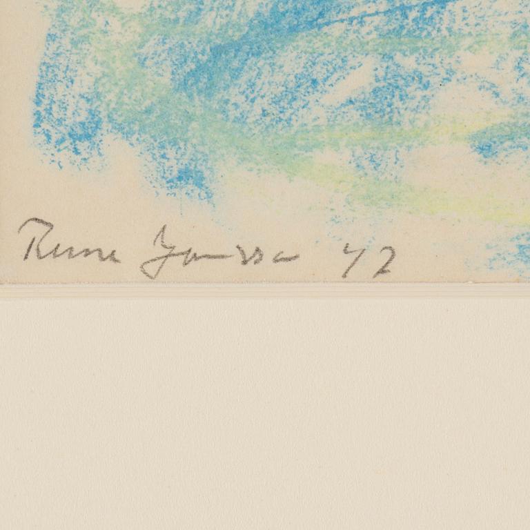 RUNE JANSSON, pastel, signed and dated -42.