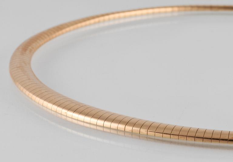 HALSBAND, 18K guld, kattfotstämplat. Vikt 38,6 gram.