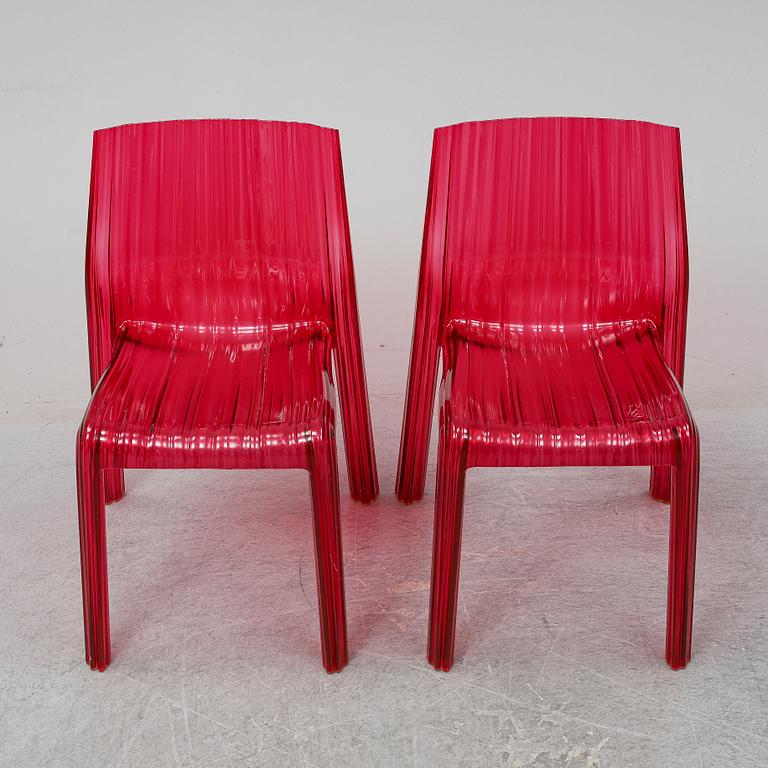 PATRICIA URQUIOLA, 8 'Frilly'  chairs, Kartell, designed 2008.