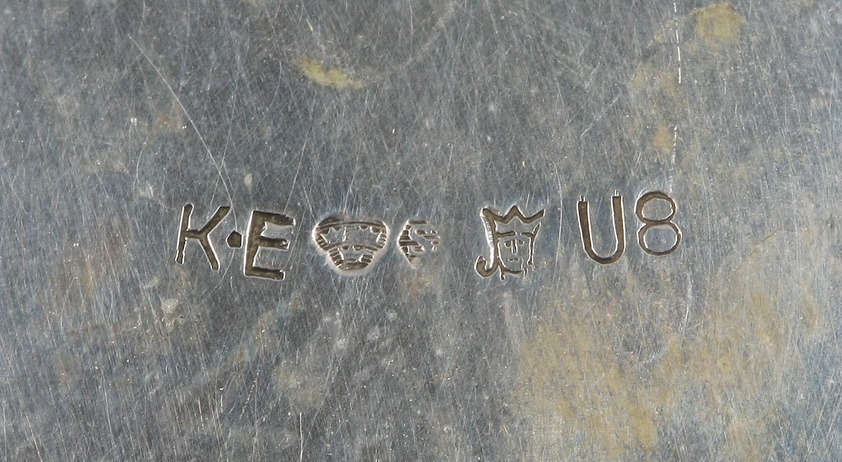 SUPMUGGAR, 12 st, silver, bl a CG Hallberg, Stockholm, 1945-1947, 292 g.