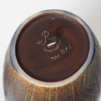 Gunnar Nylund, a stoneware vase, a bowl and a creamer, Rörstrand.