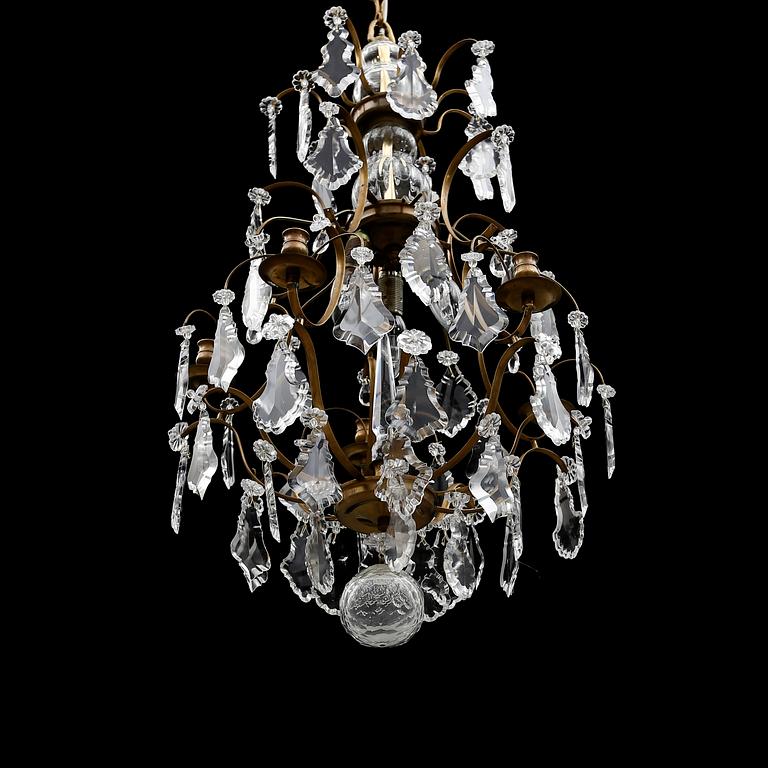 LJUSKRONA, barockstil, 1900-/2000-tal. Höjd 78 cm.