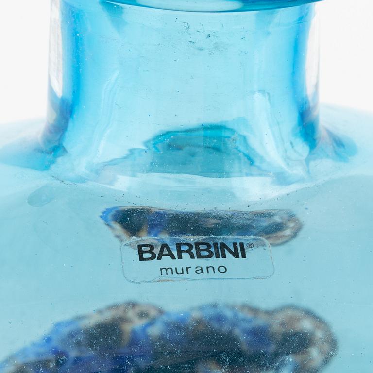 A glass vase, Barbini, Murano, Italy.