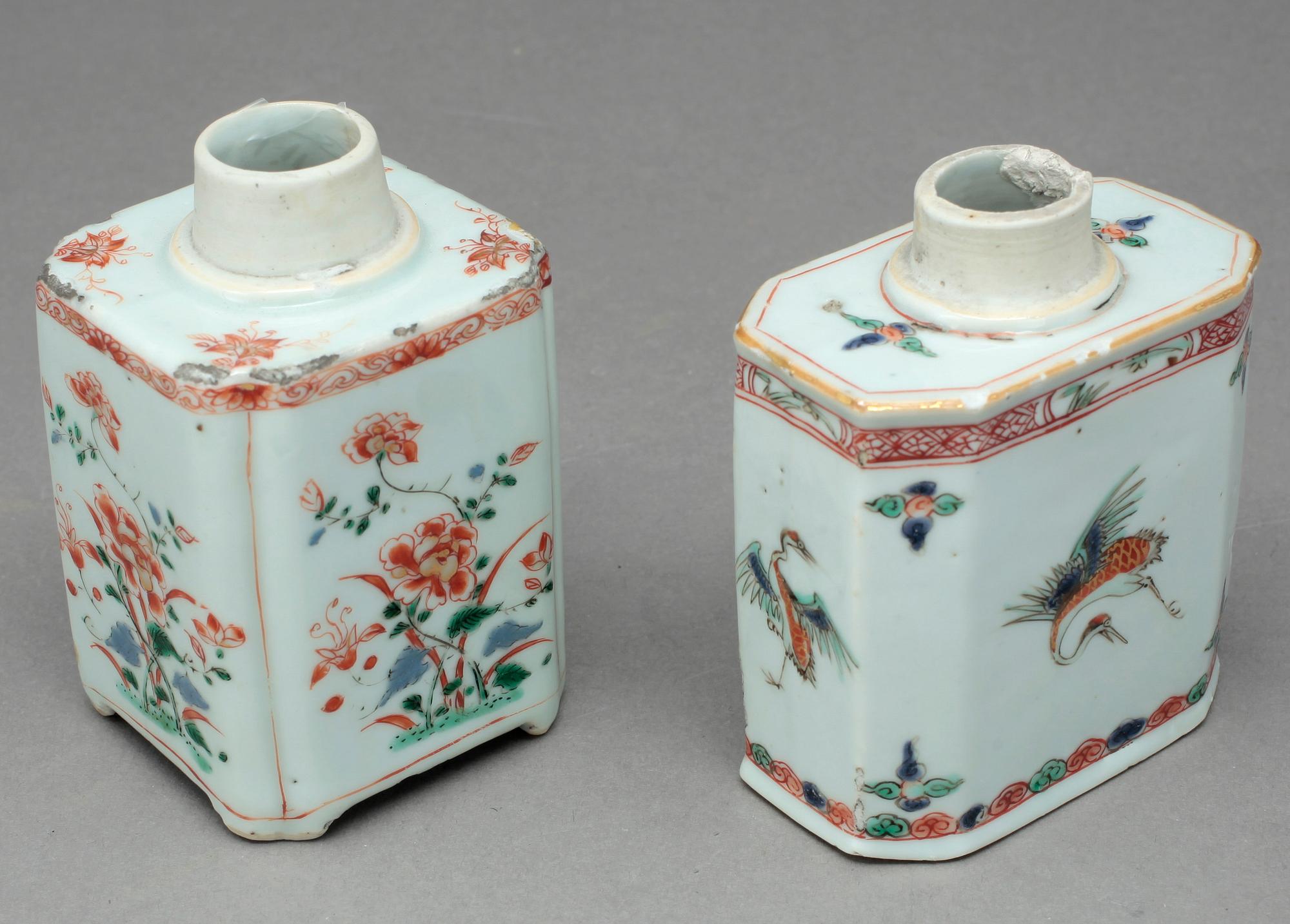 TEDOSOR, 2 st, porslin, Kangxi, Kina 1662-1722.
