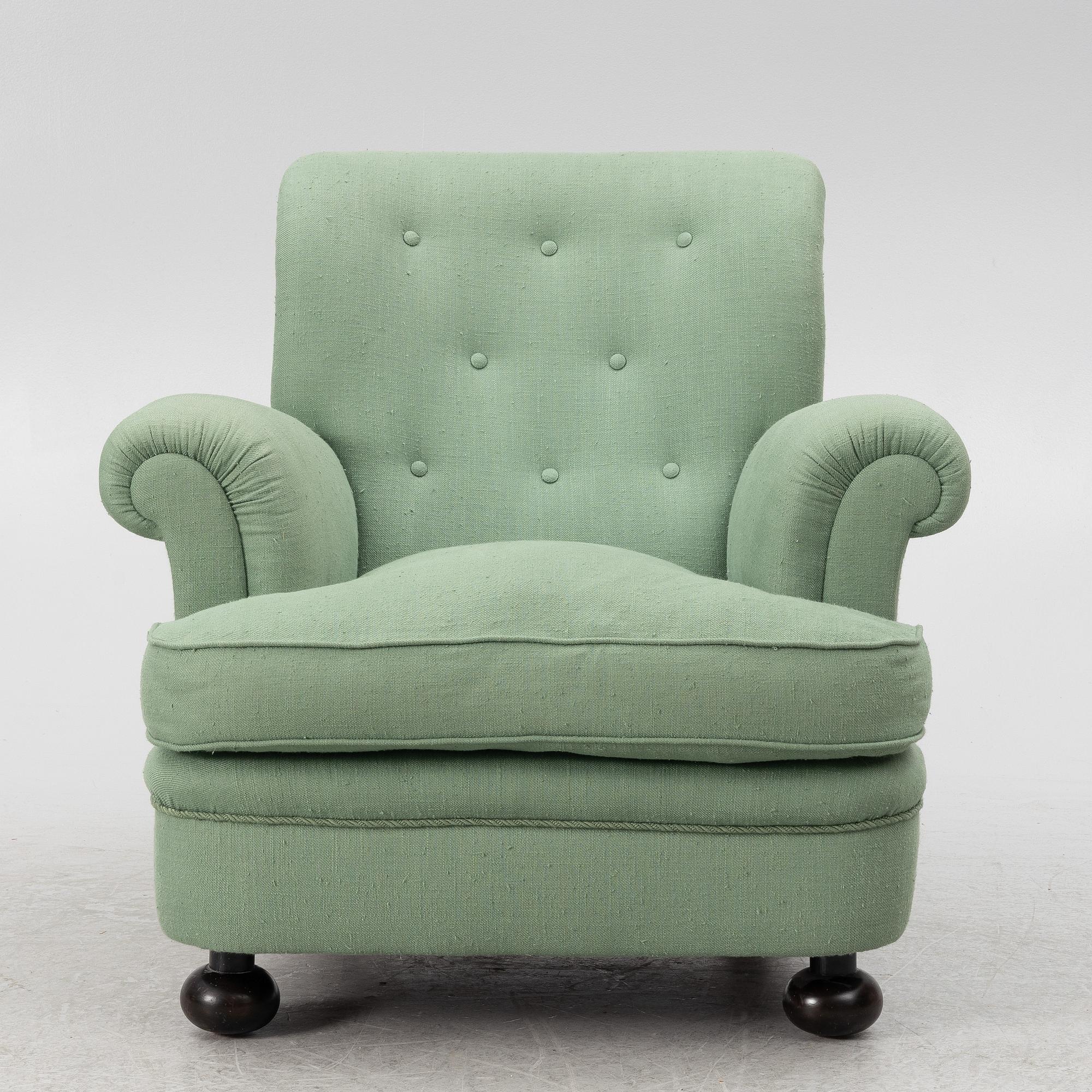 Josef Frank, a model 336 armchair, Firma Svenskt Tenn, Sweden.