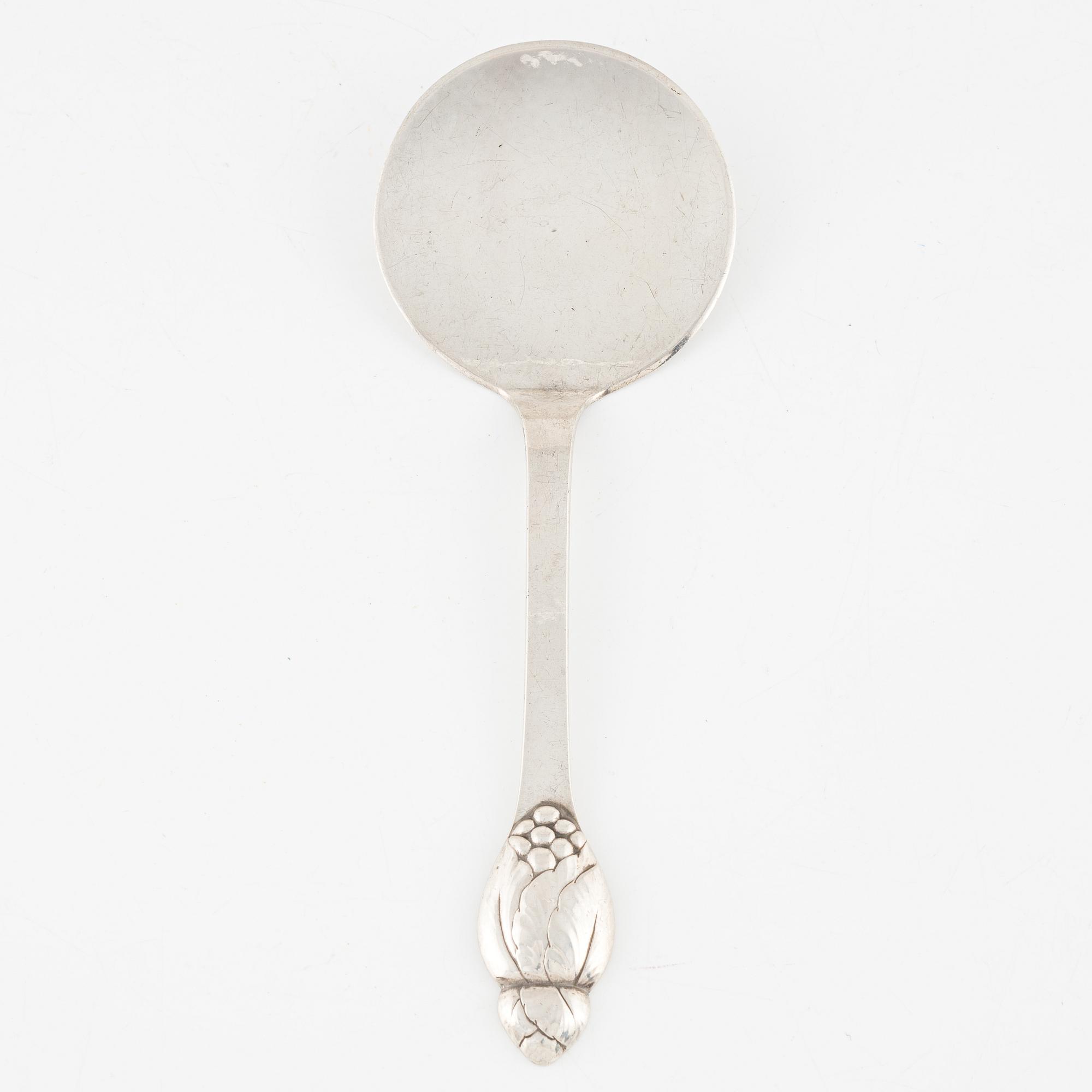 Evald Nielsen, serveringsspade, silver, modellnr 6, Köpenhamn 1920-tal.