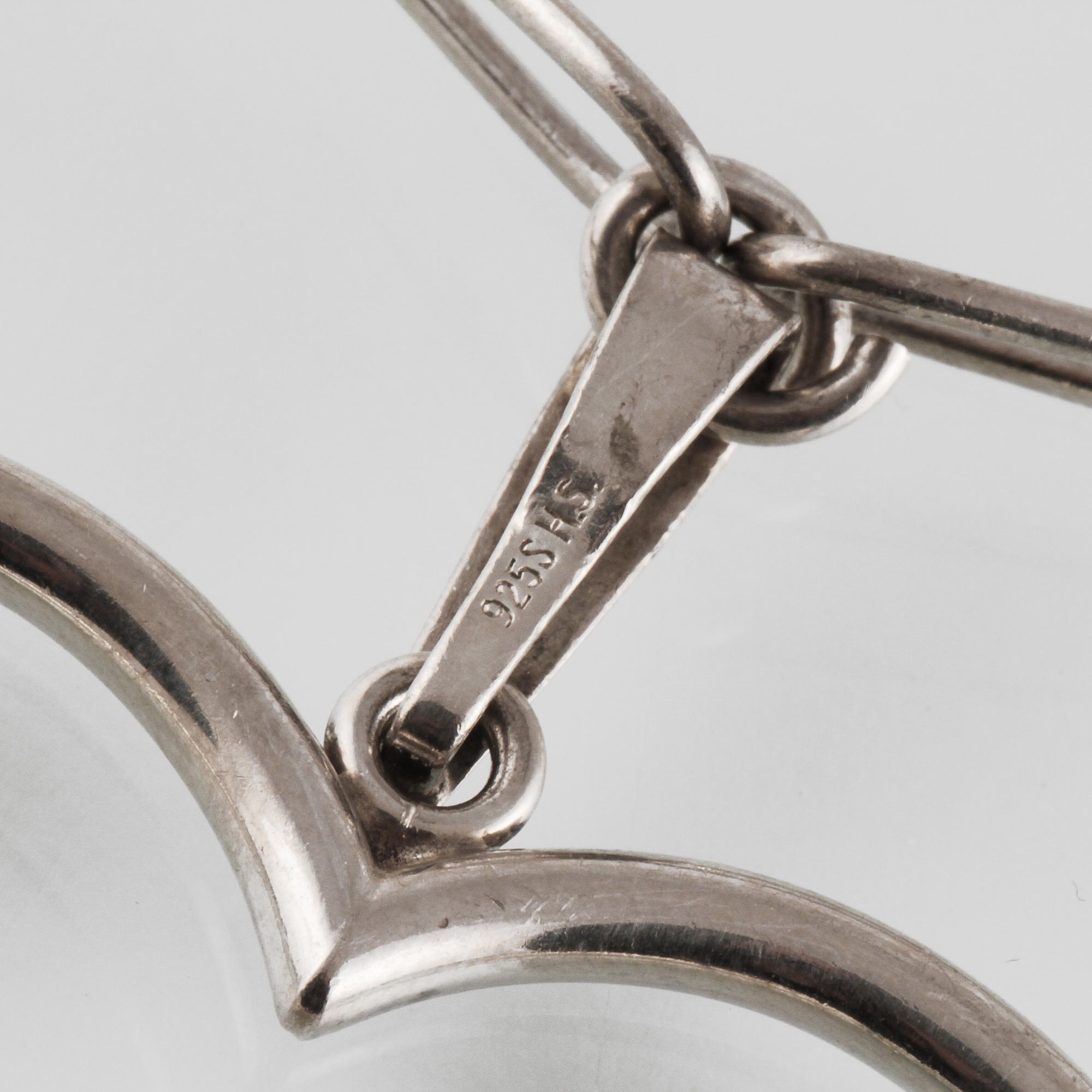 COLLIER, sterlingsilver, Herman Siersbol, Katrup, Danmark. Vikt 40,9 gram.