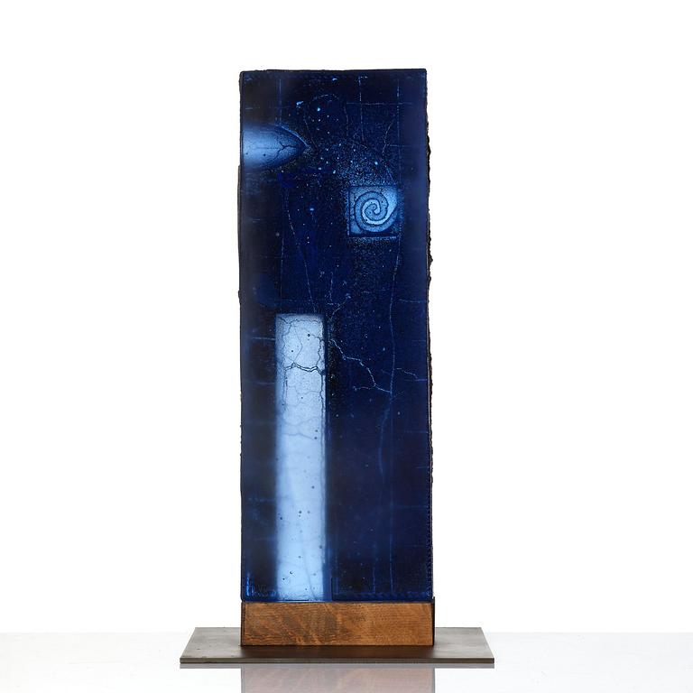 Bertil Vallien, a unique sand cast glass sculpture, Kosta Boda, Sweden.