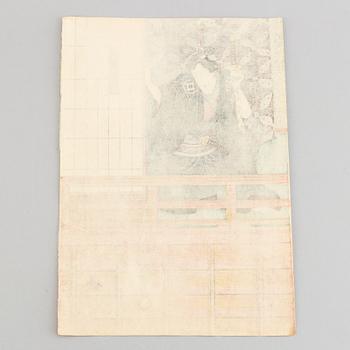 Utagawa Kunisada, färgträsnitt, Japan, 1800-tal.