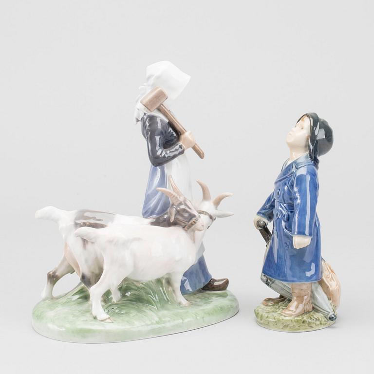 Two danish Royal Copenhagen porcelain figurines.