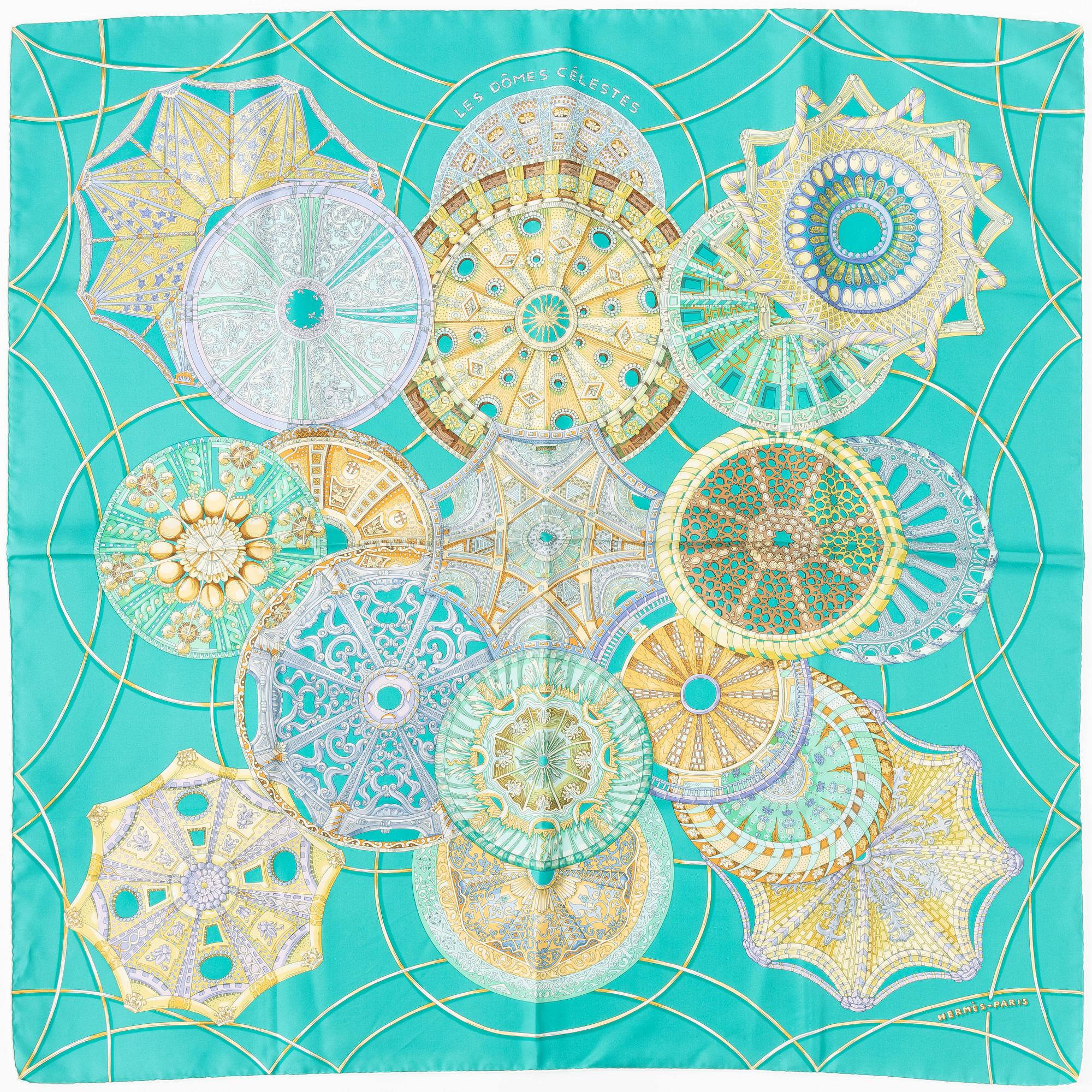 Hermès, scarf, "Les Dômes Célestes".