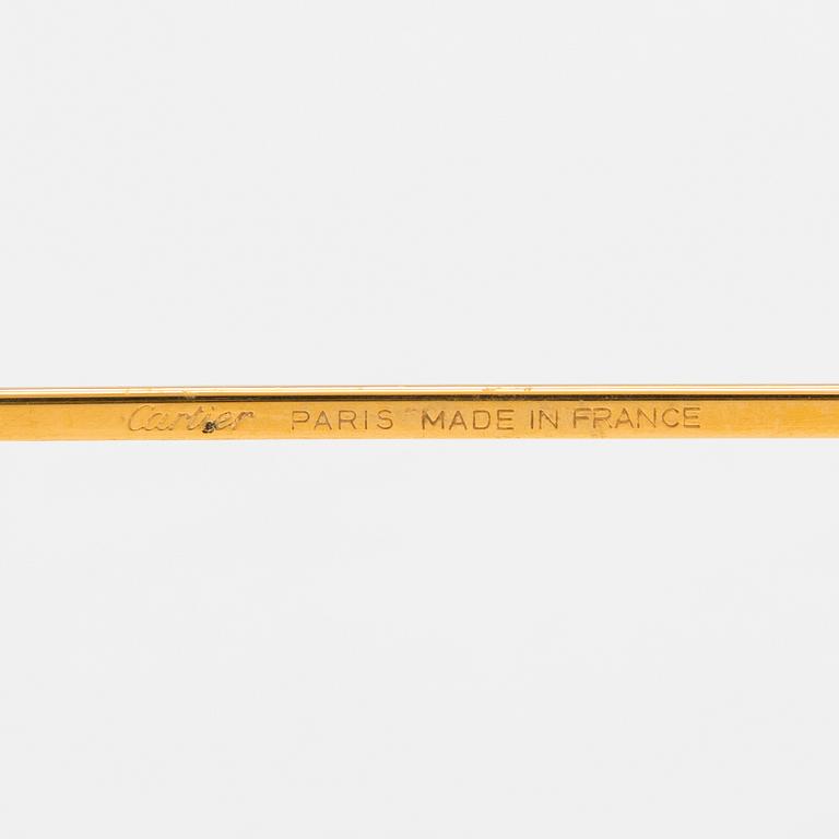 must de Cartier, Santos, Glasögonbågar. Märkta Cartier, Paris, Made in France 135, 54, 16.