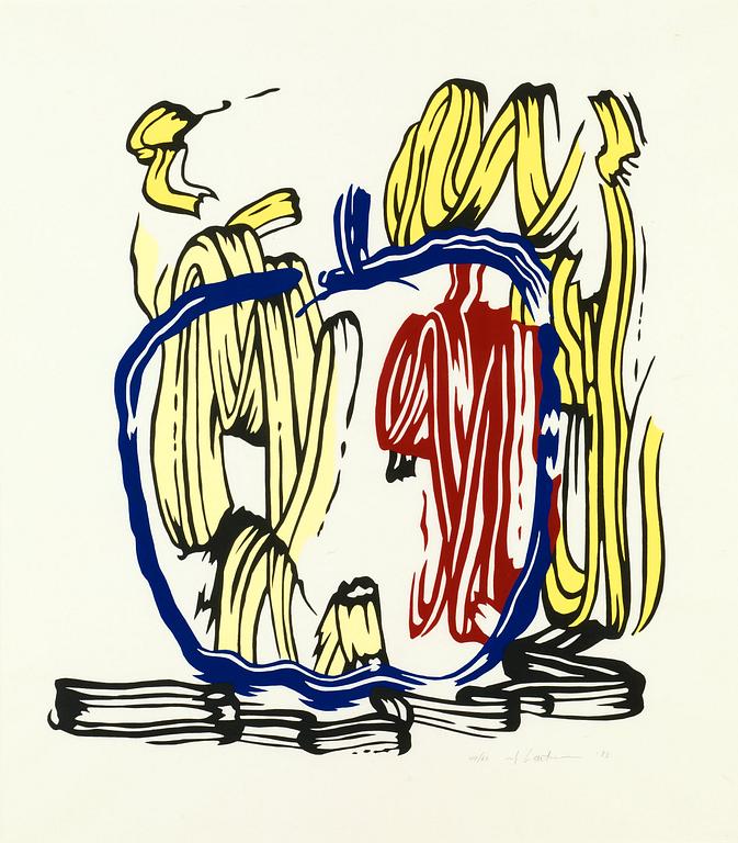Roy Lichtenstein, "Vertical apple".