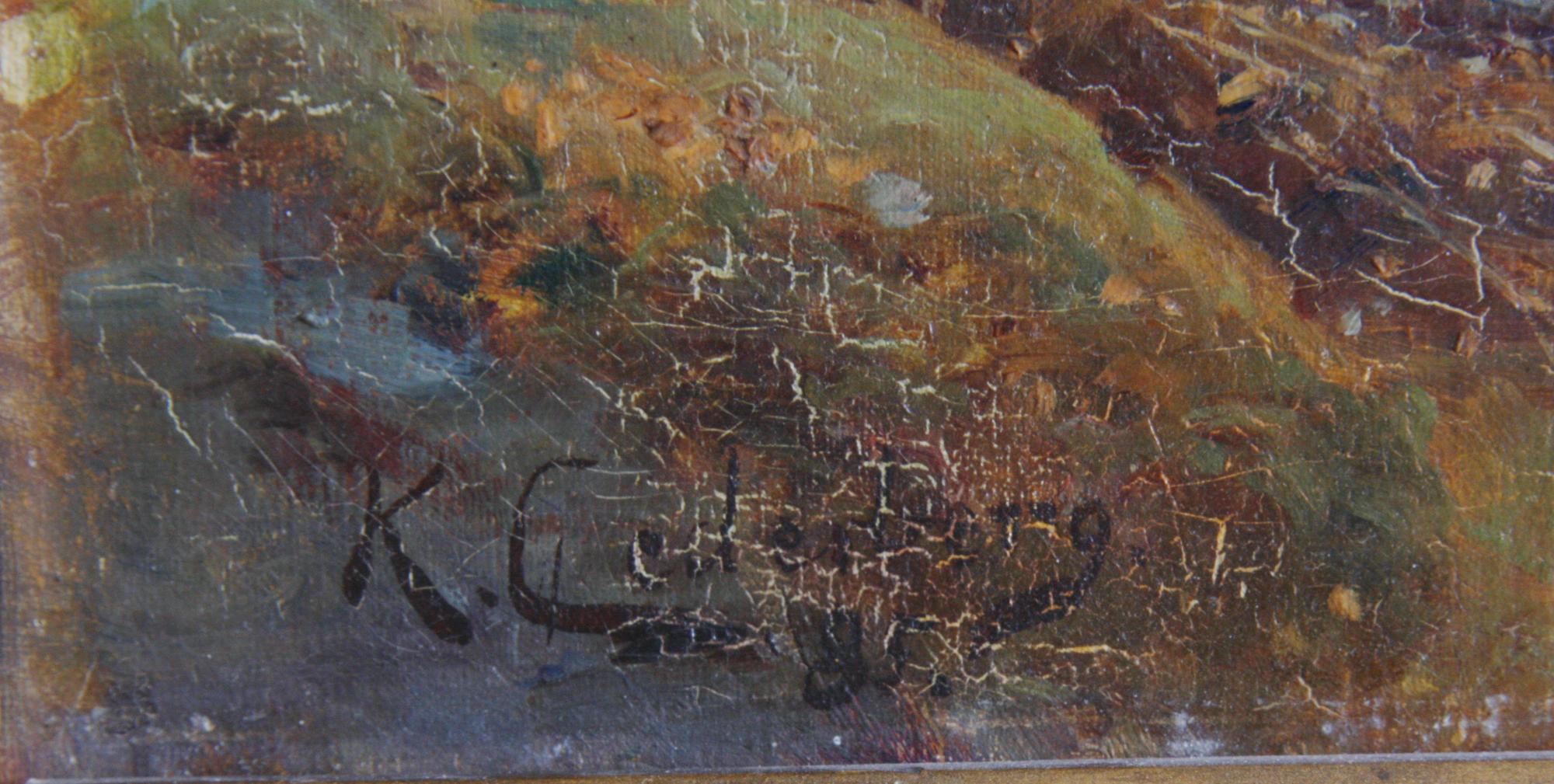 CEDERBERG, KARL. Olja på duk, sign o dat -85 (1885).