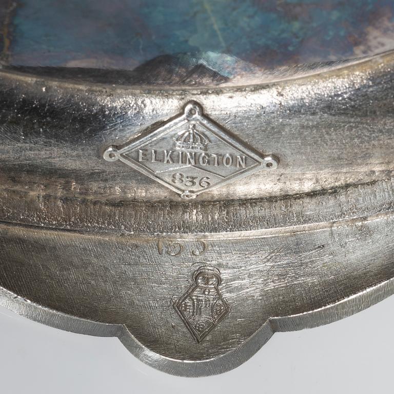 Bordsuppsats, nysilver, Elkington & Co, England, 1862.