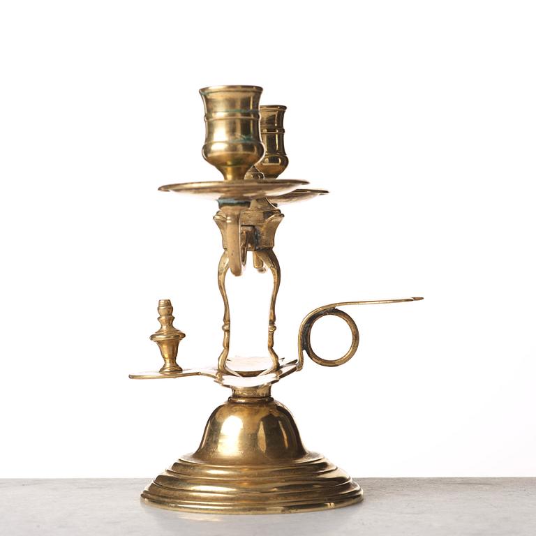 NATTLJUSSTAKE, för två ljus, senbarock, 1700-talets början.