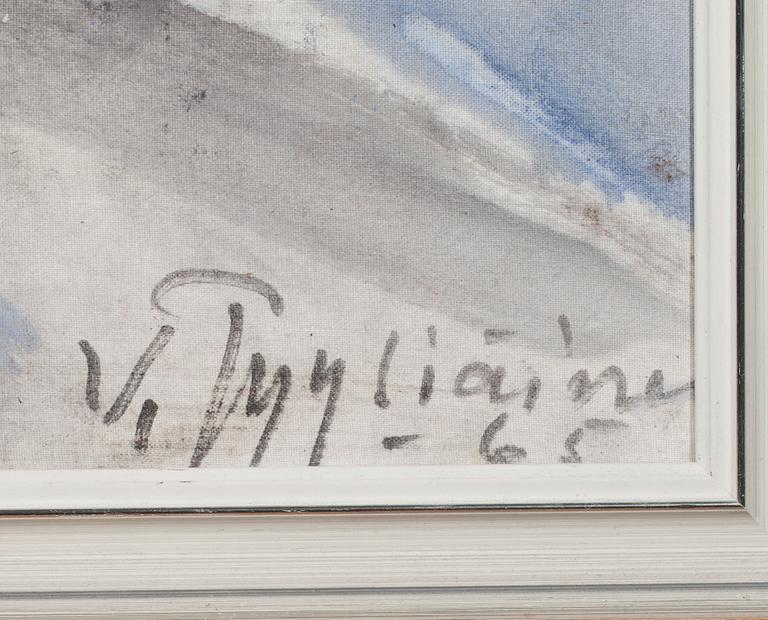 VALDEMAR PYYSIÄINEN, blandteknik på duk, signerad och daterad -65.