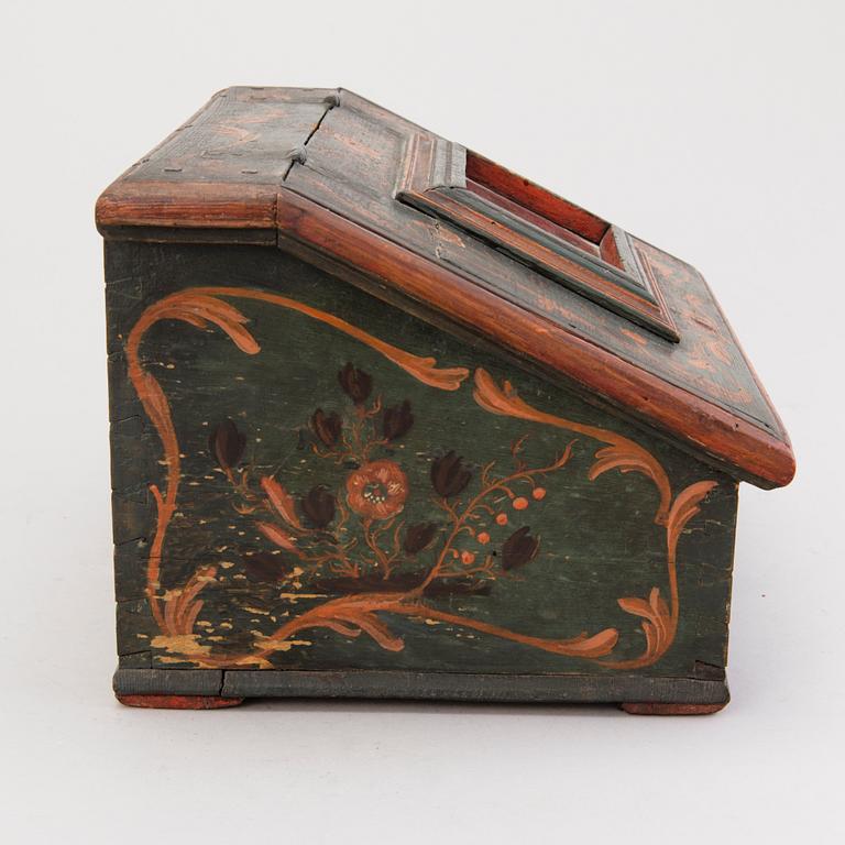 A small 18th Century wooden chest.