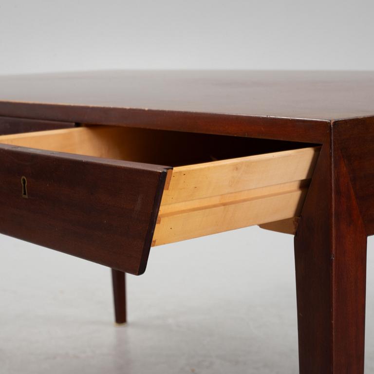 Severin Hansen, a mahogany desk for Haslev, Denmark 1960s.