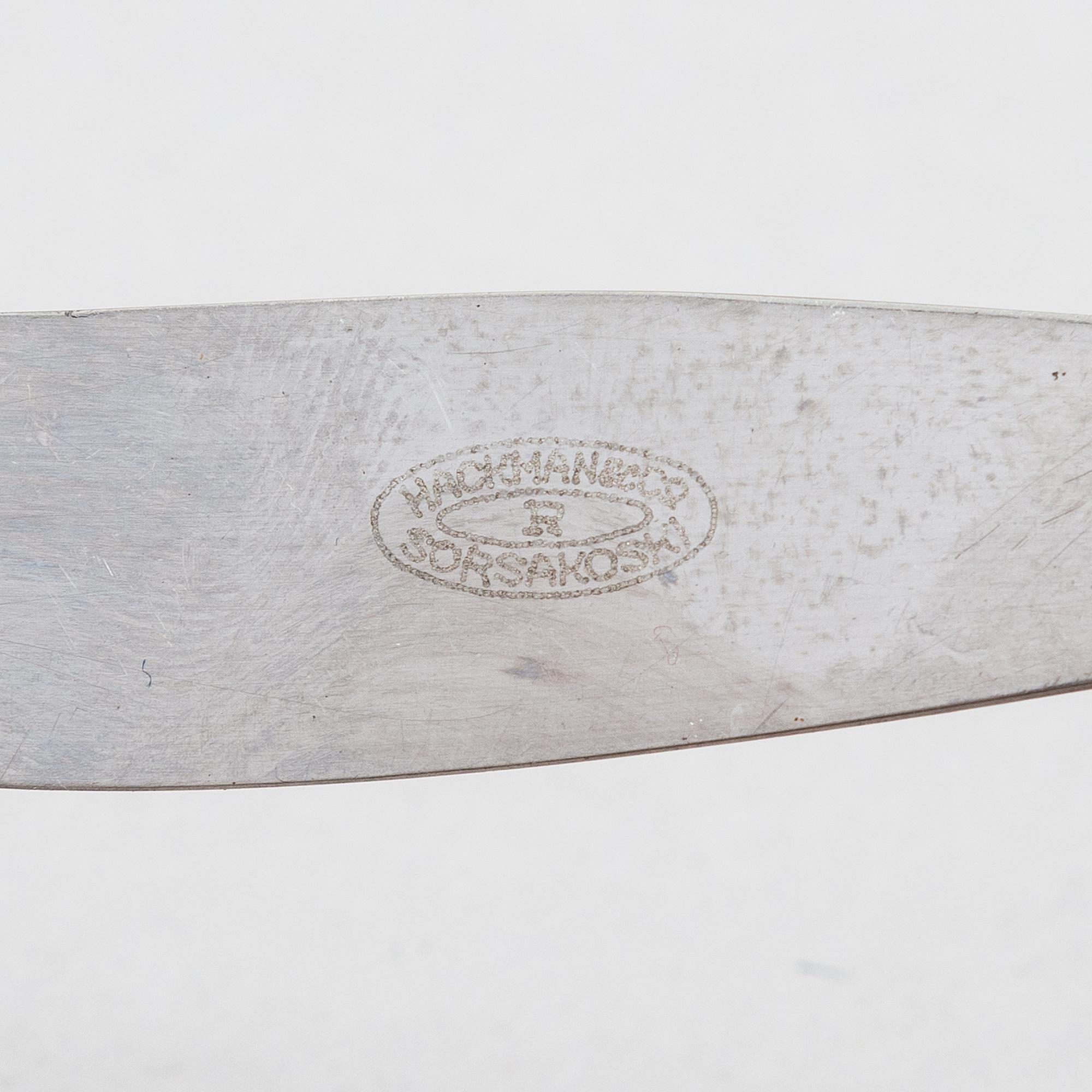KAJ FRANCK, a set of 46 stainless steel "Scandia" cutlery service for Hackman Sorsakoski, Finland. Design year 1952.