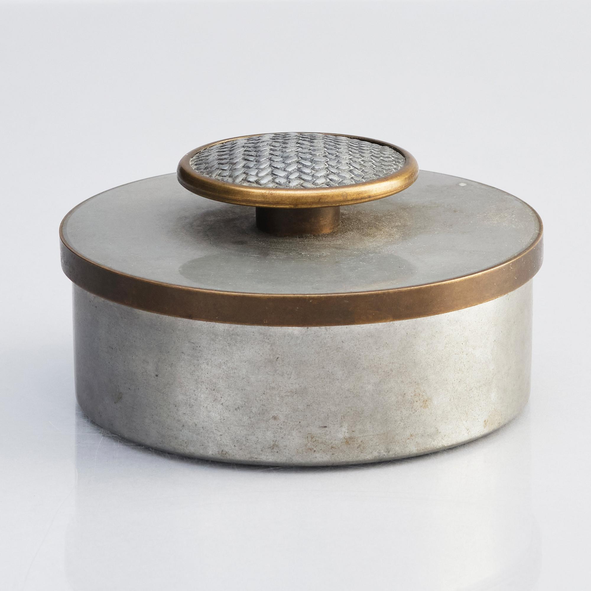 Björn Trägårdh, a pewter and brass box, Svenskt Tenn, Stockholm 1958.