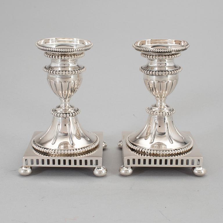 GAB, ljusstakar, ett par, silver, Stockholm, 1916.