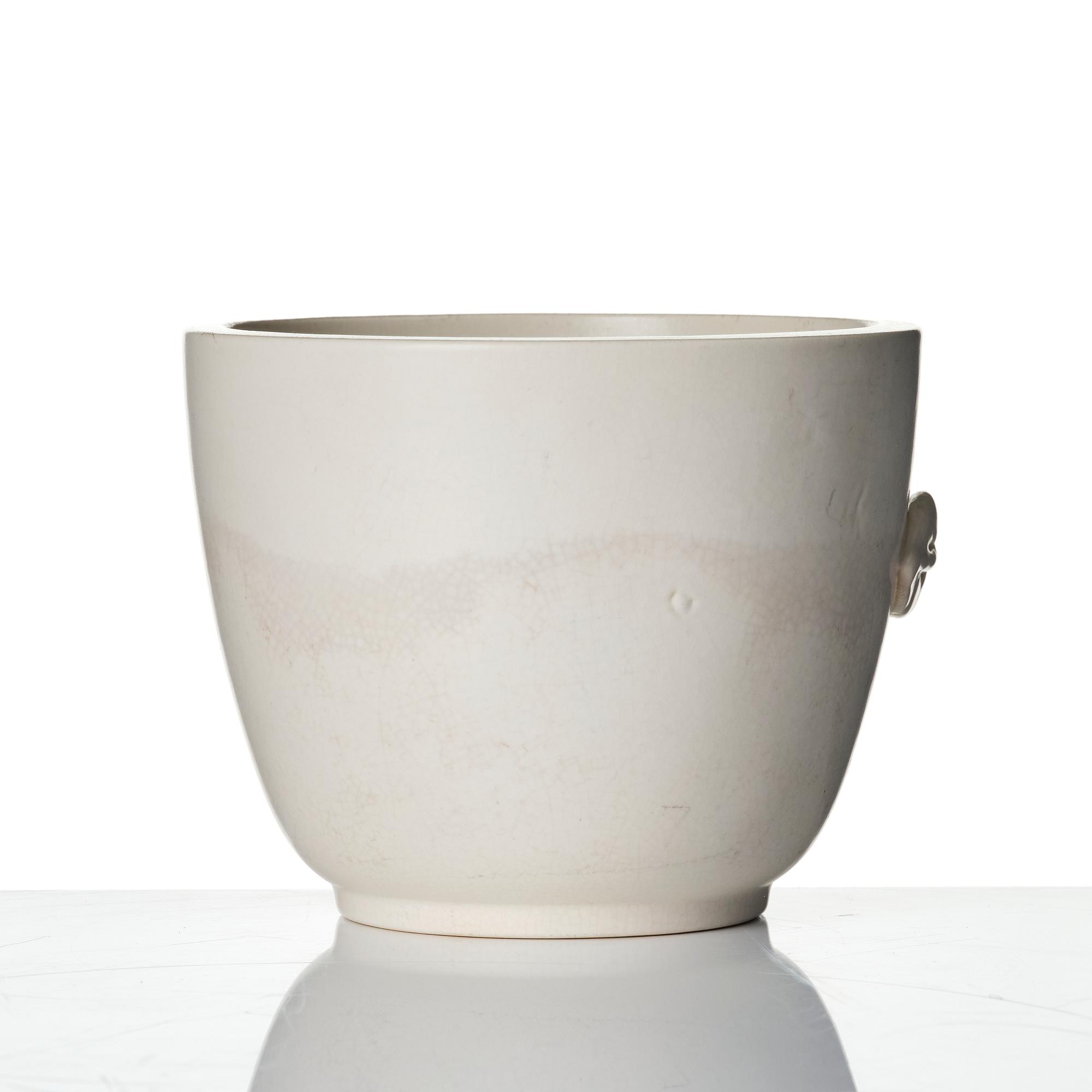 Wilhelm Kåge, a "Carrara" ceramic vase and bowl, Gustavsberg 1930s-40s.