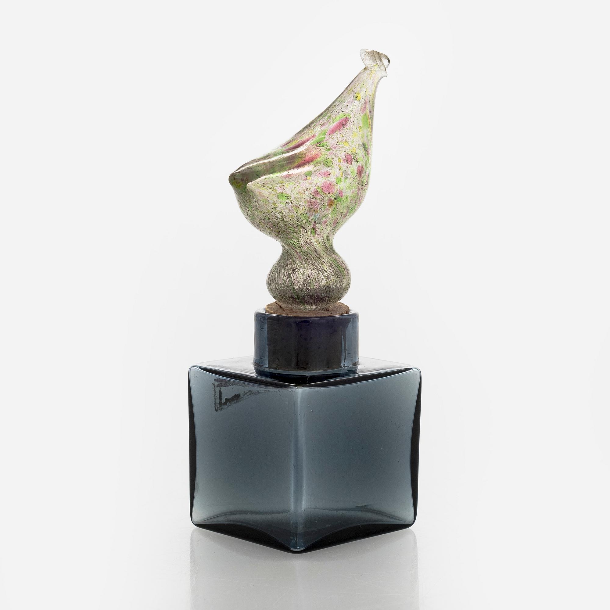 Kaj Franck, flaska, KF254, signerad K. Franck Nuutajärvi -62.