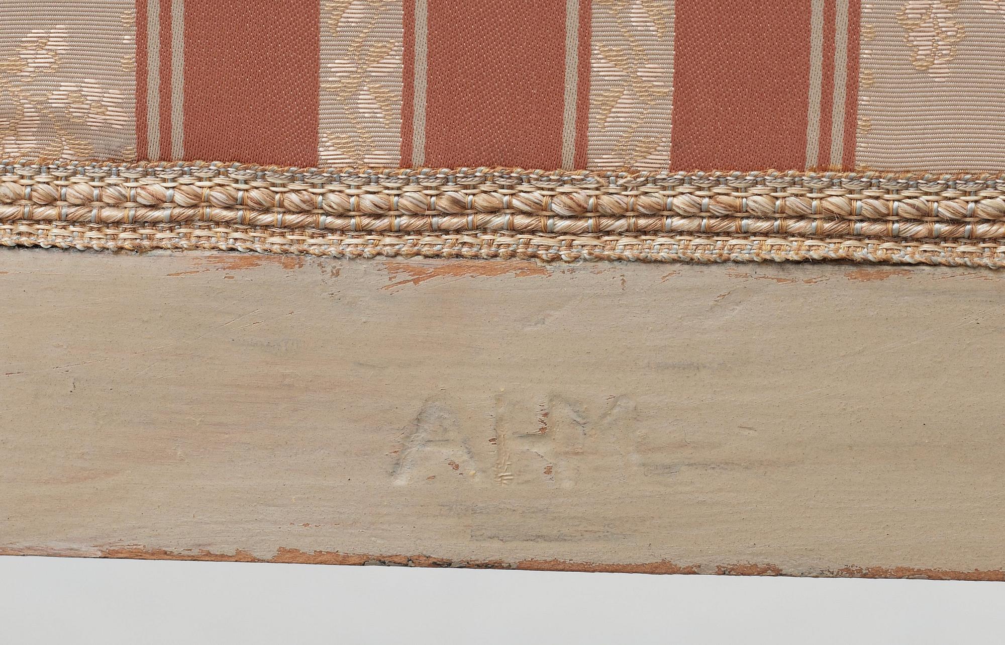 SOFFA, av Anders Hellman (mästare i Stockholm 1761-1793). Gustaviansk.