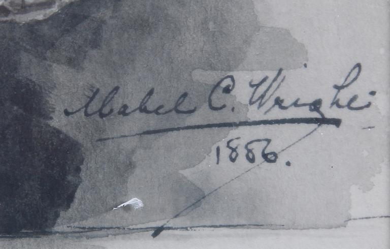 OKÄND KONSTNÄR, akvarell. Bär sign och dat 1886.