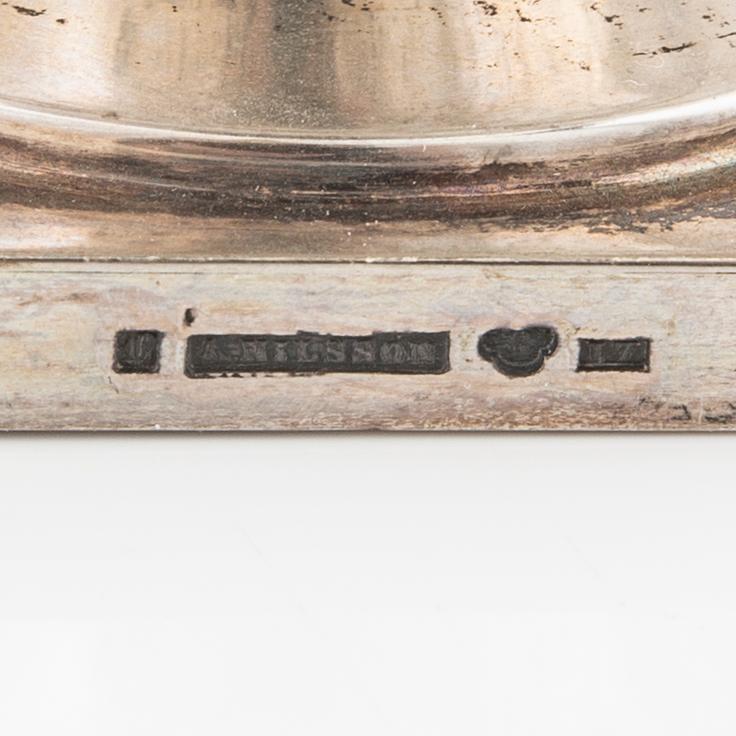 Anders Nilsson socker och gräddset 2 dlr silver Lund 1917.