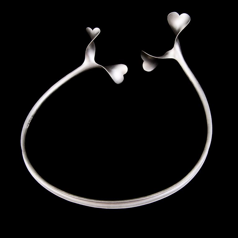 A CHAO-HSIEN KUO NECKLACE, "Heart Leaf simple collar", silver, 2018.