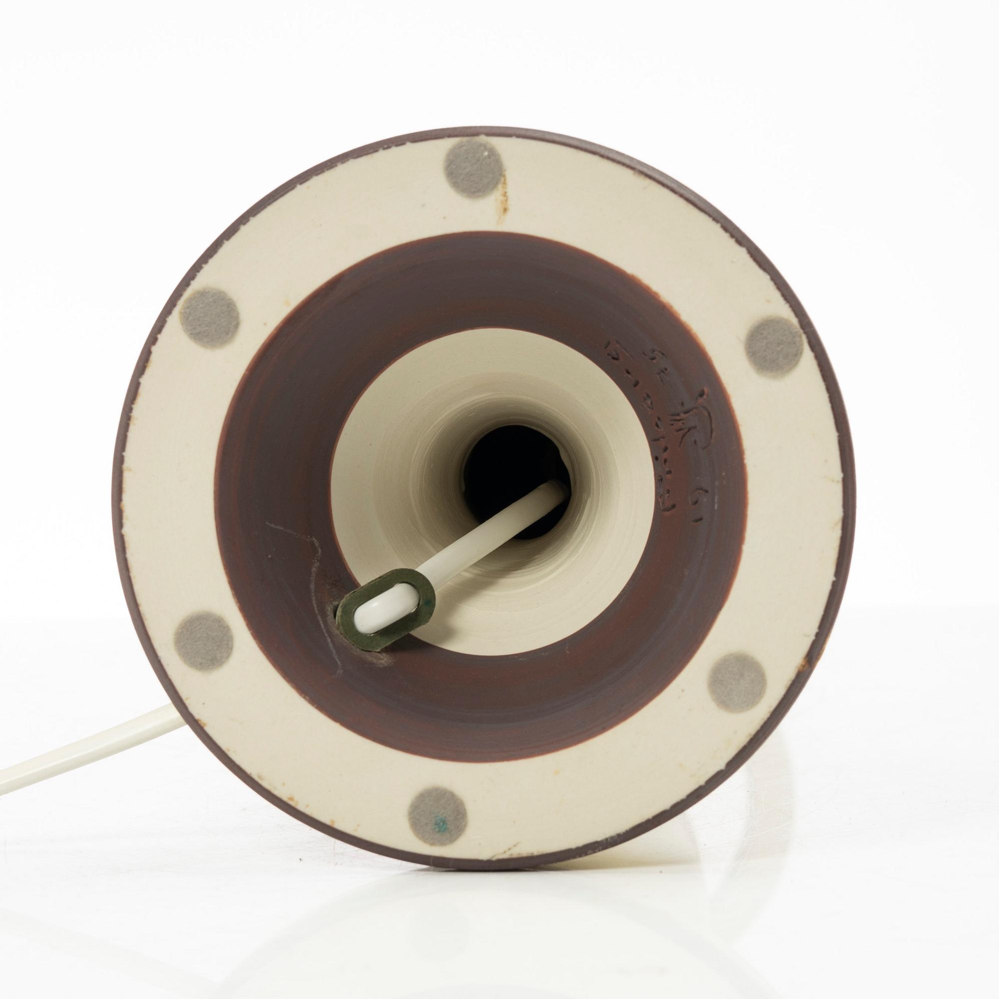 Berndt Friberg, a stoneware table lamp, Gustavsbergs studio, Swedne, 1975.