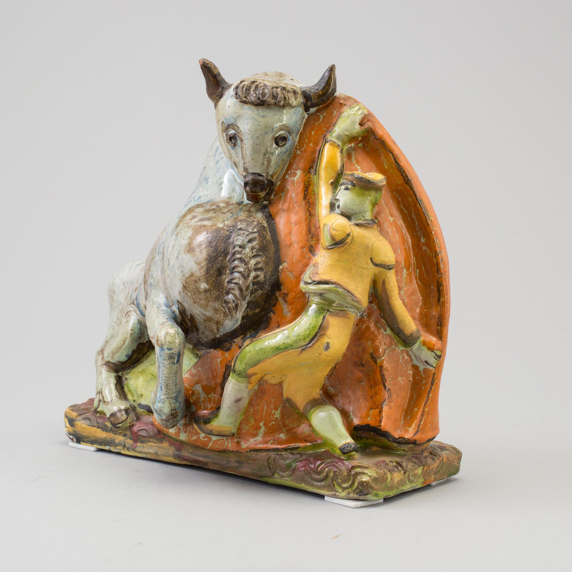 ALLAN EBELING, a pottery figure, signed Ebeling.