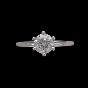 A brilliant cut diamond ring, 1.20 cts.