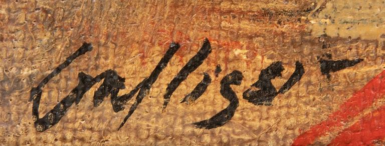 Jorgo Krallis, akryl på duk, signerad, ca 15 x 16 cm.