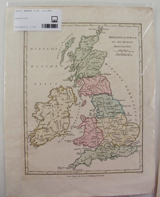 KARTOR, 4 st, c:a 1800.