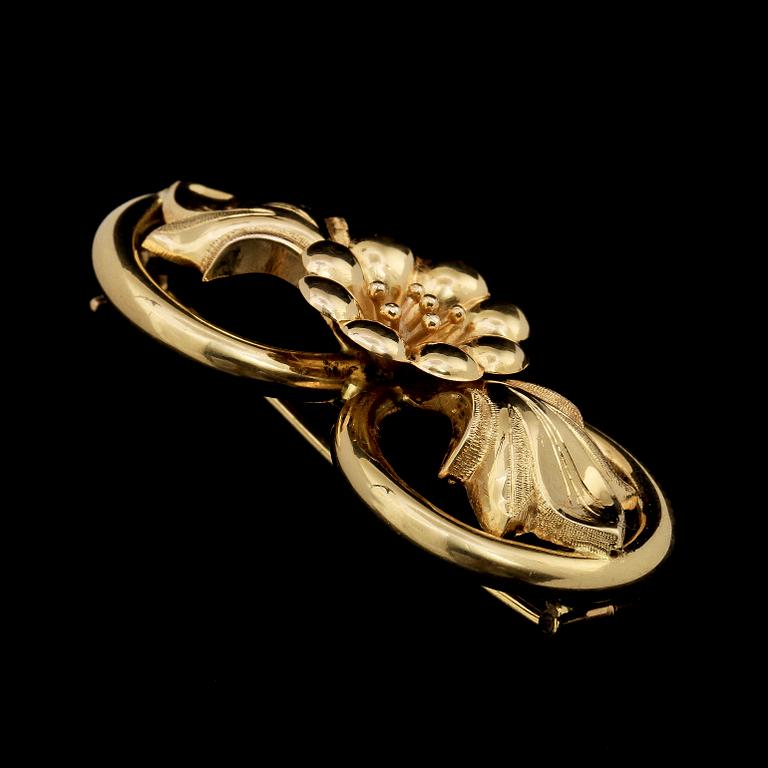 BROSCH, 18k guld, Ceson, Göteborg, 1900-tal. Vikt 5 g.