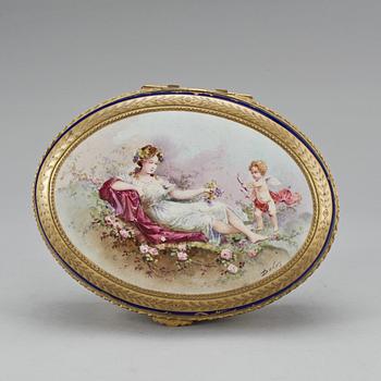 SKRIN, porslin, troligen Sevres, 1800-talets slut.