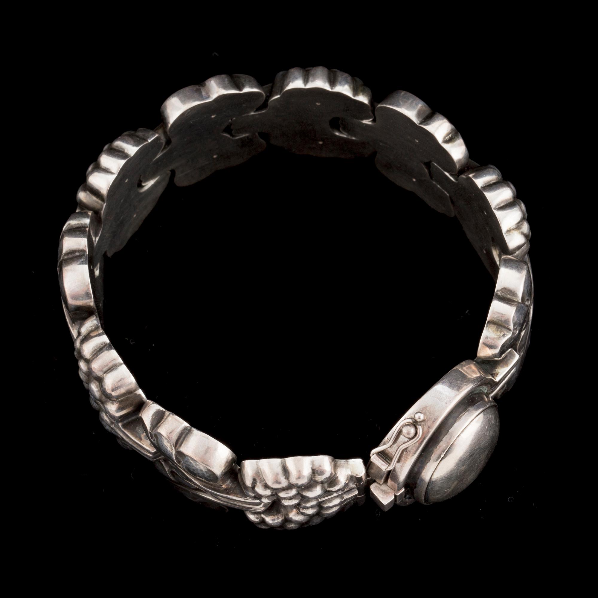 GEORG JENSEN, armband, sterlingsilver, designerad 1920-tal, med stämpel för efter 1945.