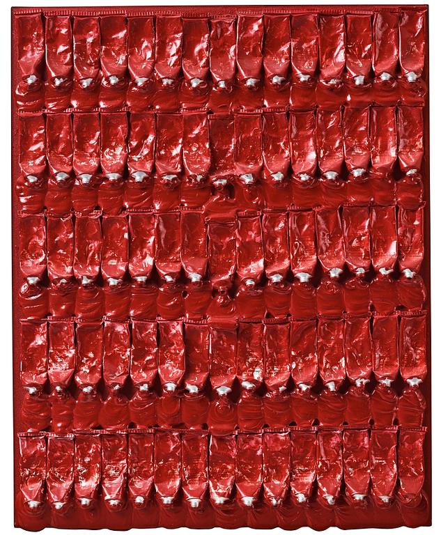 Arman (Armand Pierre Fernandez), "Monochrome Accumulation no: 2508".