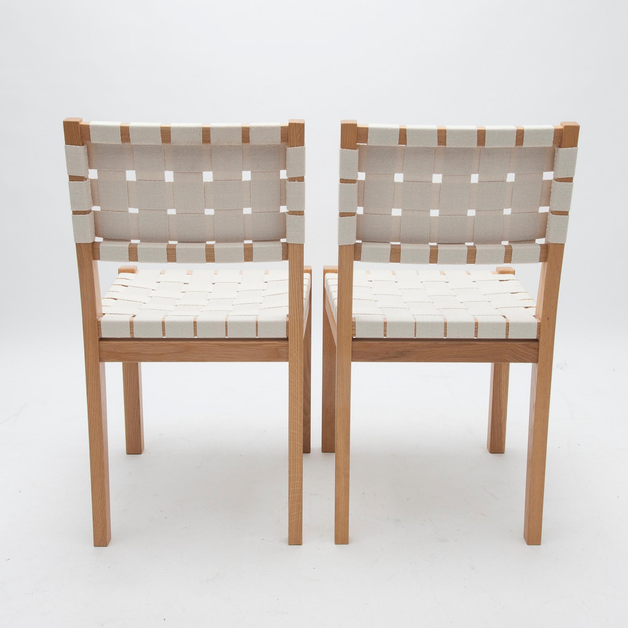 MATBORD, Alvar Aalto och STOLAR, 6 st, modell 615, Aino Aalto, Artek 2000-tal.